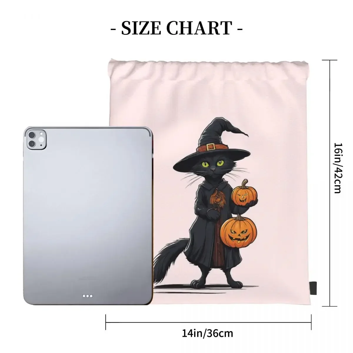 Cute In Hallowen Costume Backpacks Drawstring Bags Drawstring Bundle Pocket Sports Bag BookBag For Man Woman School