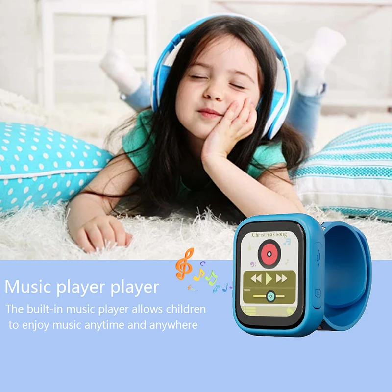 Children's Watch Large Screen Camera, Music Playback, Recording, Multi dial Entertainment Game, Children's Watch Birthday Gift