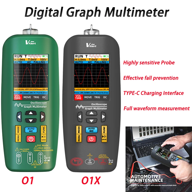 

Intelligent Oscilloscope High Precision Multimeter Rechargeable Handheld Professional Digital Multiteter Multifunction Tester