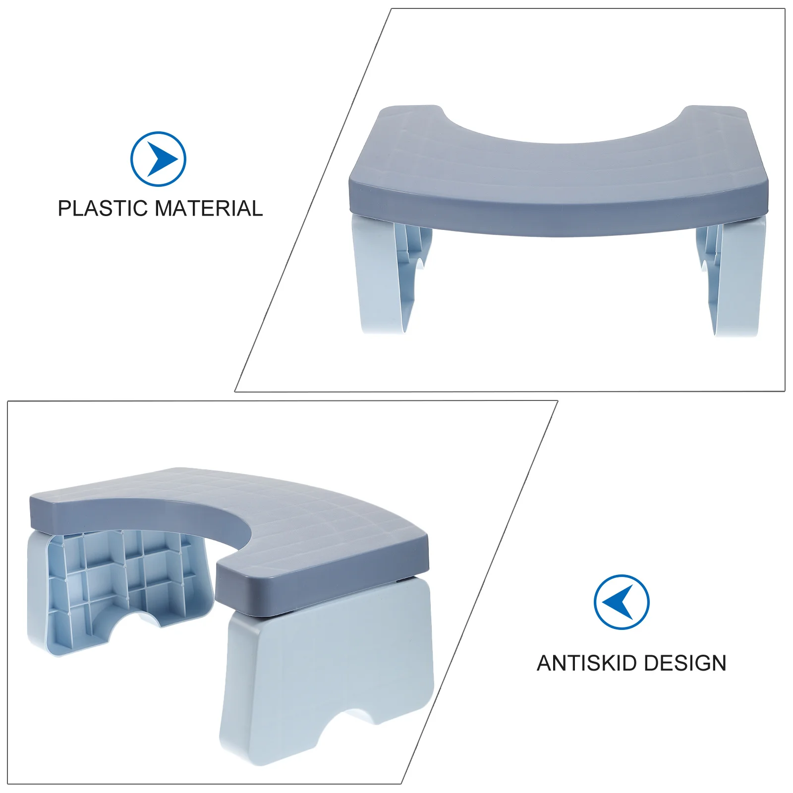 Banqueta sanitária para crianças e adultos, antiderrapante, banco para banheiro, uso doméstico, plástico grosso, suporte para treinamento, estável