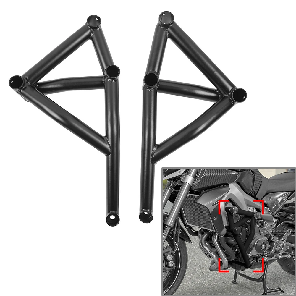 

2Pcs Left+Right Motorcycle Stunt Cage Engine Guard Crash Bar Protector For Yamaha Tracer MT-09 FZ-09 2014 2015 2016 Black