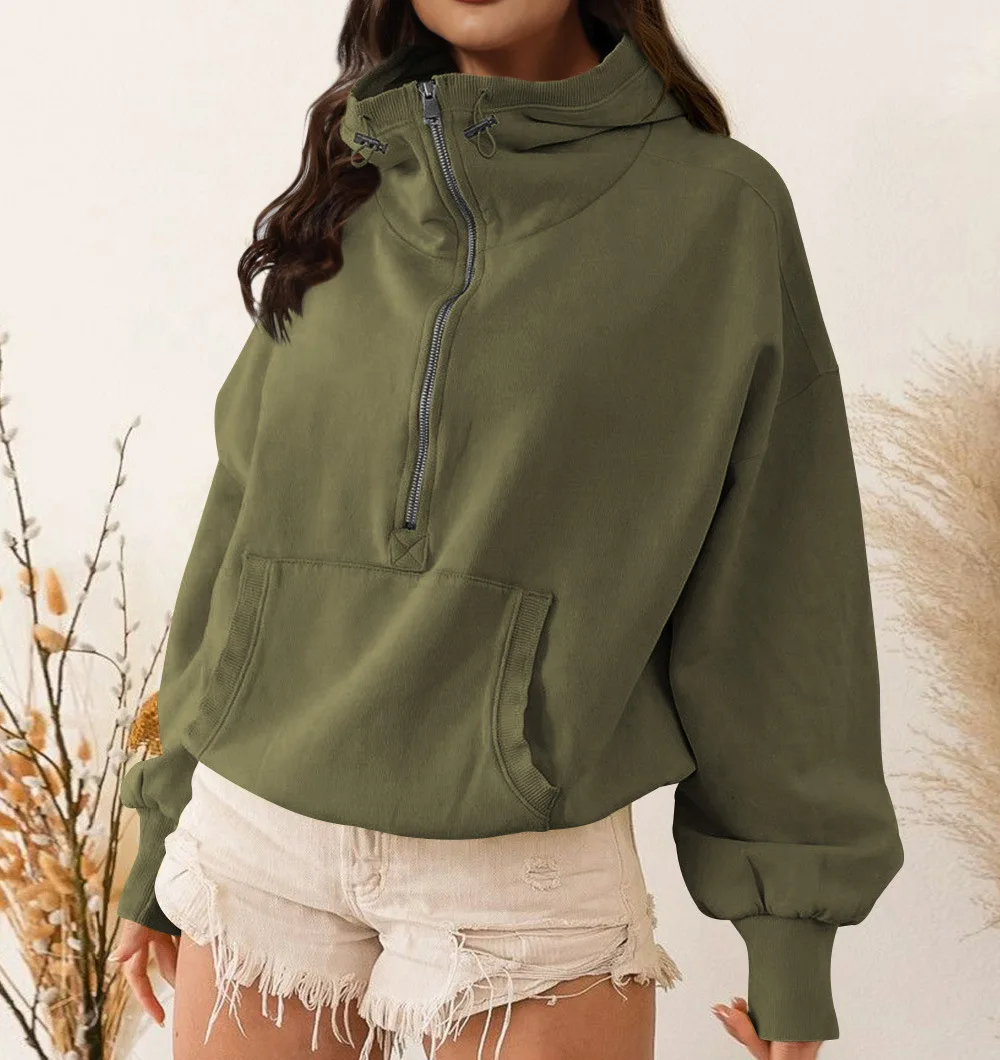 Sweat à capuche pour femmes, Style sportif, fermeture éclair, cordon de serrage, manches longues, veste supérieure