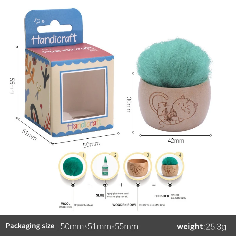 Positioning Needle Piercing Creative Wooden Storage Bowl Pin Bowl Boxed Storage Needle Artifact Ornament