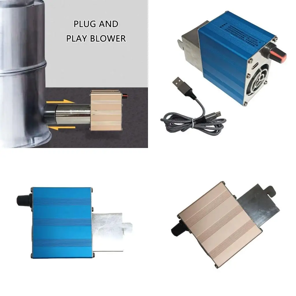 

652F BBQ Air Mover Blower вентилятор 5 В USB, переменная скорость 10000 об / мин для кемпинга быстро