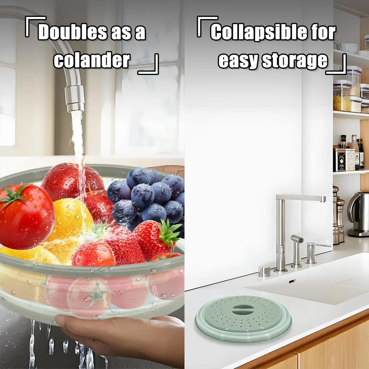 Microwave Oven Heating Cover Multifunctional Folding Fresh-Keeping Cover Oil-Proof and Splash-Proof Heating Cover