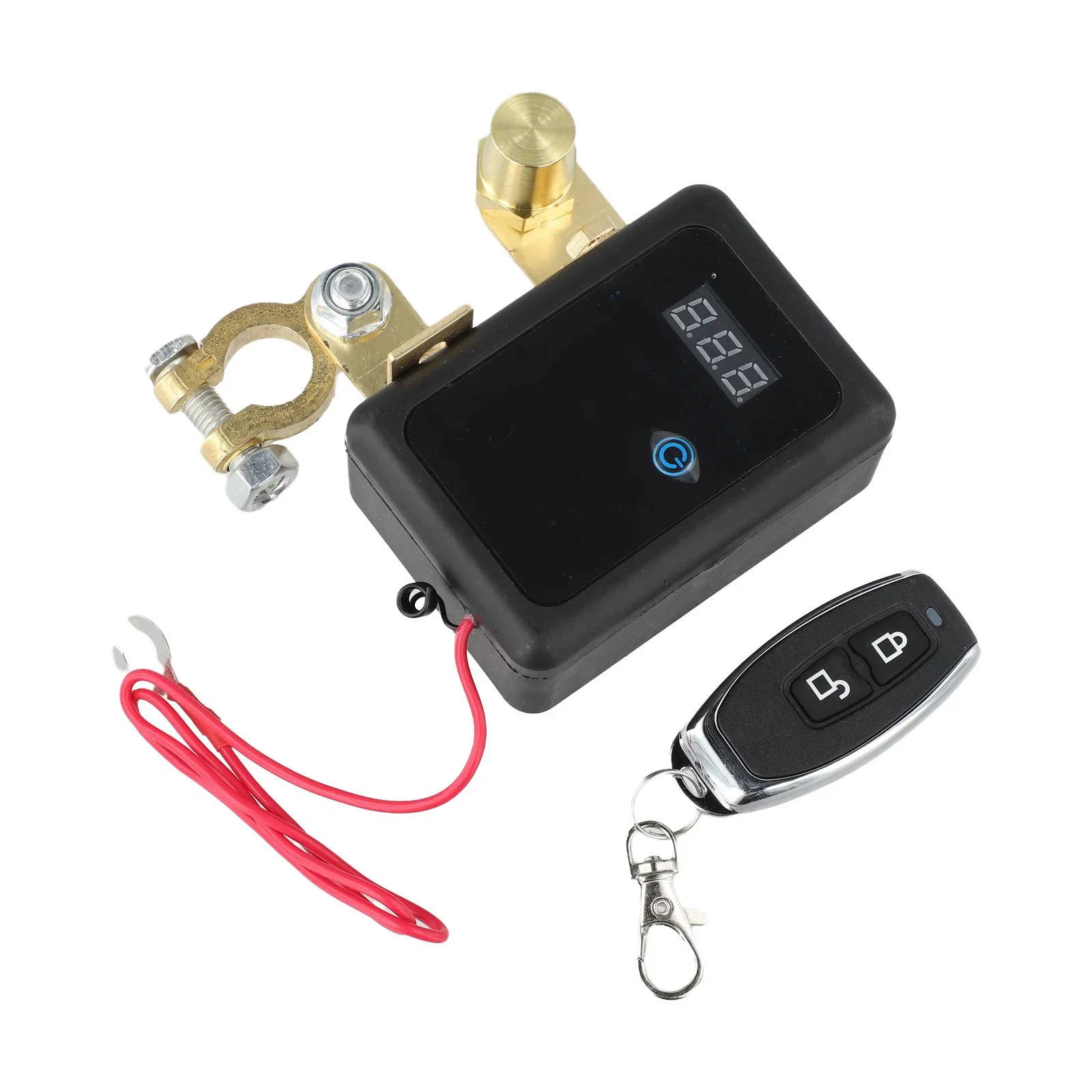 

12V Battery Switch Car Battery Disconnect Switch BLACK Remote Control Operation Voltage Monitoring For Car Maintenance
