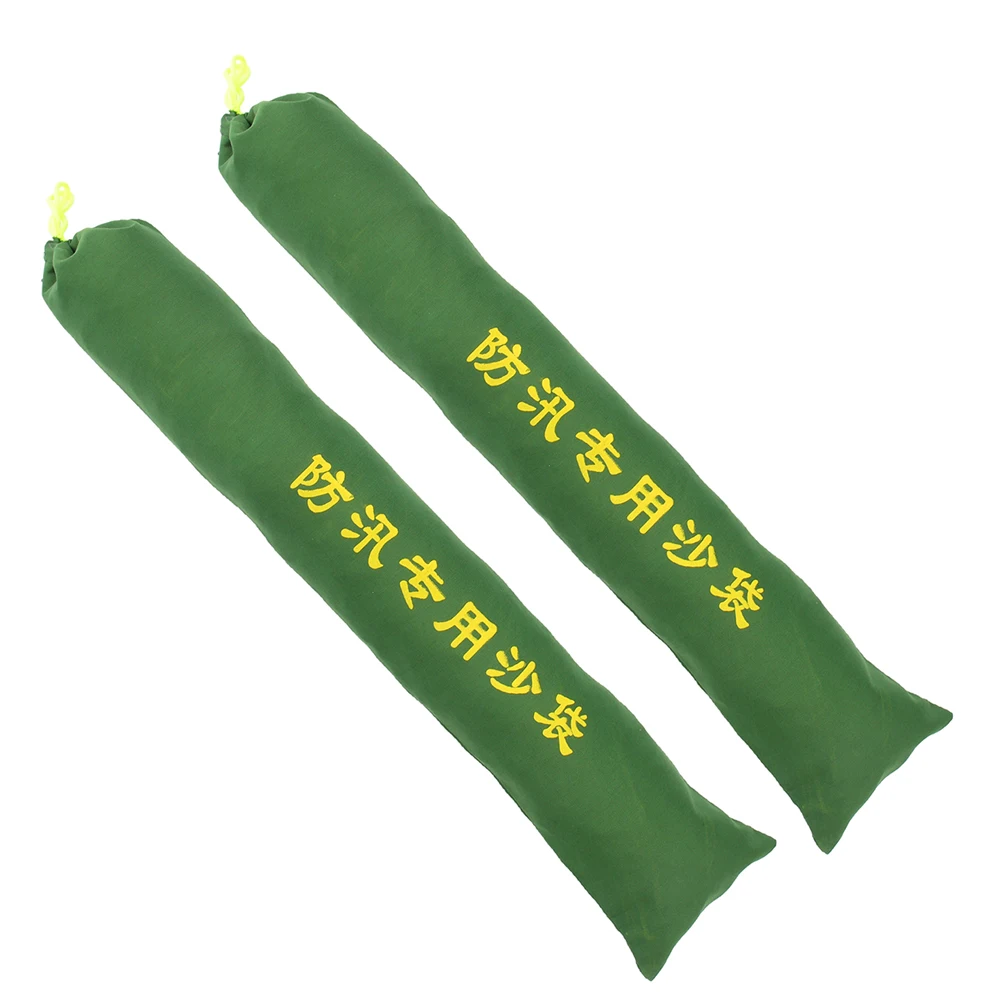 

2pcs Long Canvas Sandbags Thickened Reusable Flood Protection Waterproof Durable Barrier For Home Garage Door Flexible Splicing