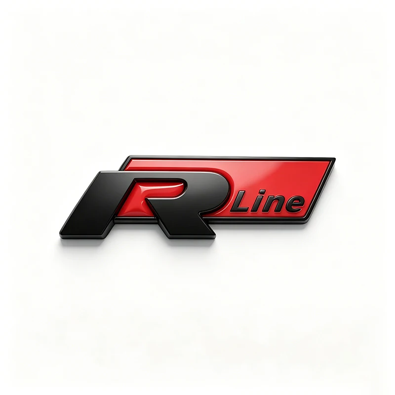 3D Metall R-Logo Aufkleber Auto Heckklappen-Emblem Aufkleber für VW Golf 5 6 7 MK7 MK6 Polo Jetta Scirocco Beetle Passat Tiguan