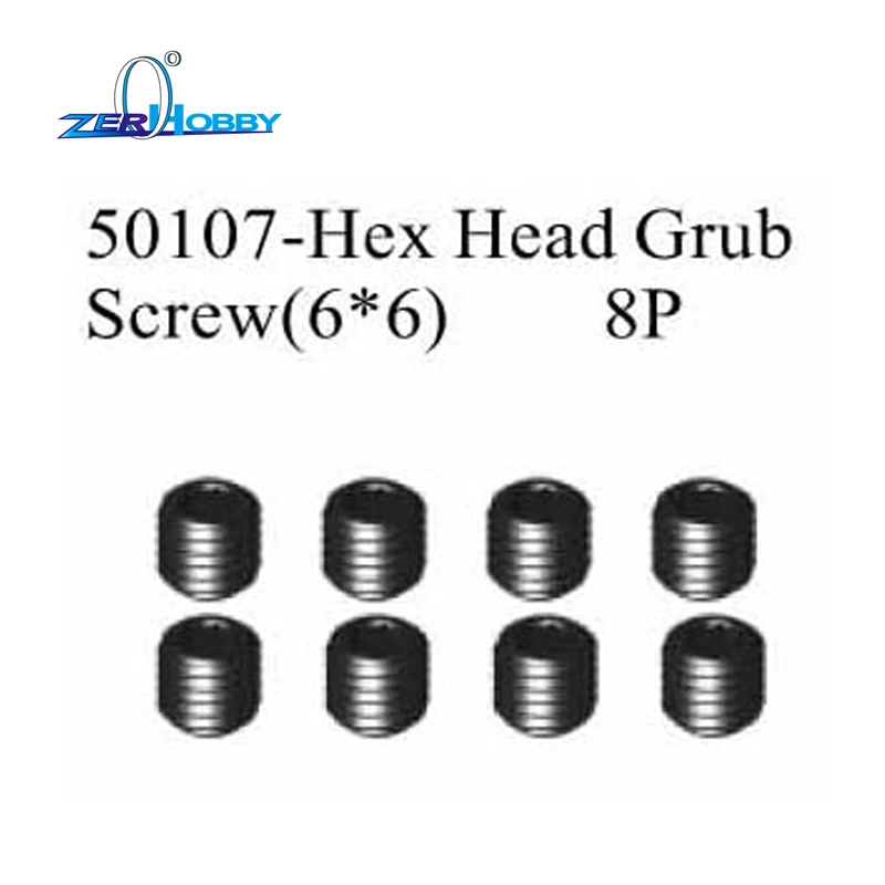 RC CAR SPARE PARTS ACCESSORIES HEX HEAD GRUB SCREW 8PCS PACK 6*6 FOR HSP 1/5 SCALE BRUSHLESS RC BUGGY CAR 94059 (PART NO. 50107)