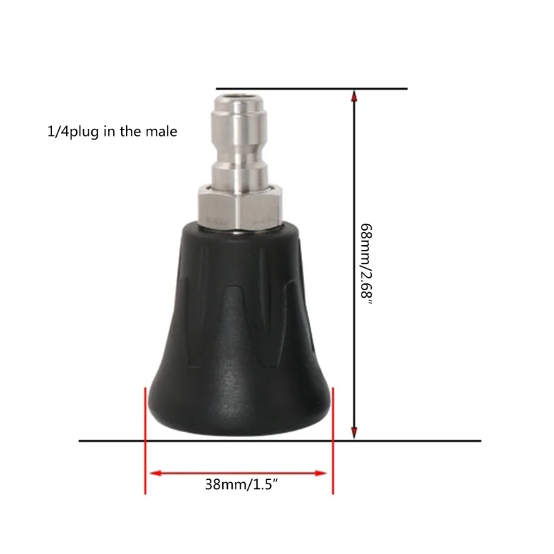 SenNan Splash Proof Sheath Nozzle Stainless Steel 1/4\