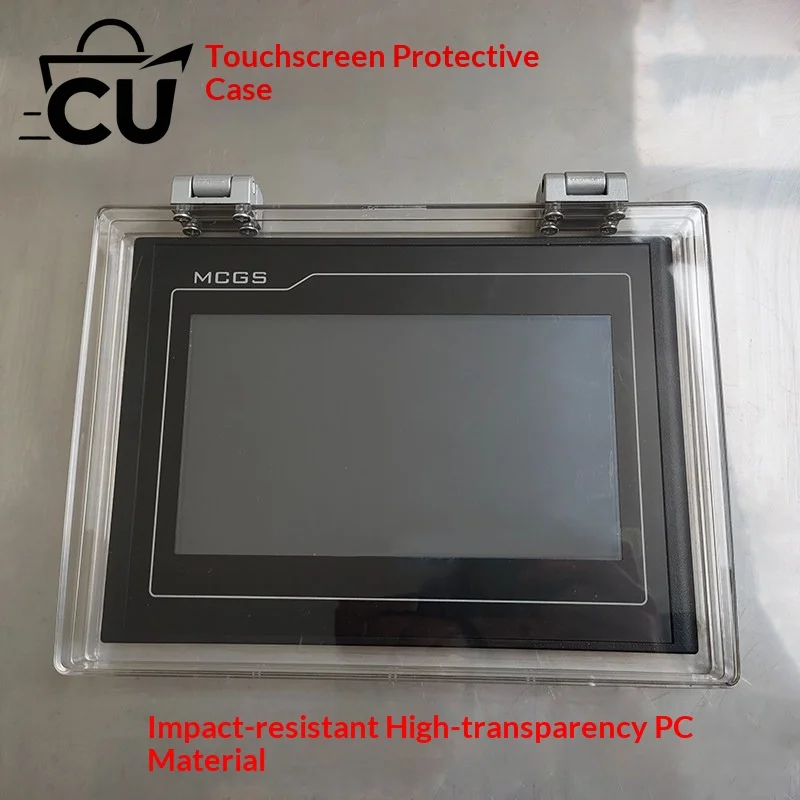 7-Inch Touch Screen Protective Cover Transparent PC Hard Case Anti-Smash Dust Proof Display Shield for Industrial Monitor