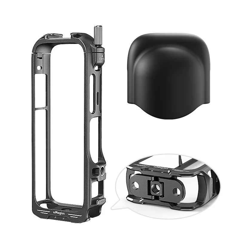 [Two-claw Version] AMagisn Amai Insta360 X4 Metal Rabbit Cage Shadow Stone X4 Sports Camera Accessories