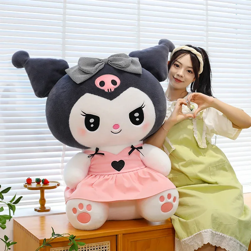 

60 см Sanrio Kuromi плюшевые куклы Kawaii Pink Kuromi мягкие мягкие животные аниме фигурка подушка мультяшный декор детские игрушки подарок на день рождения