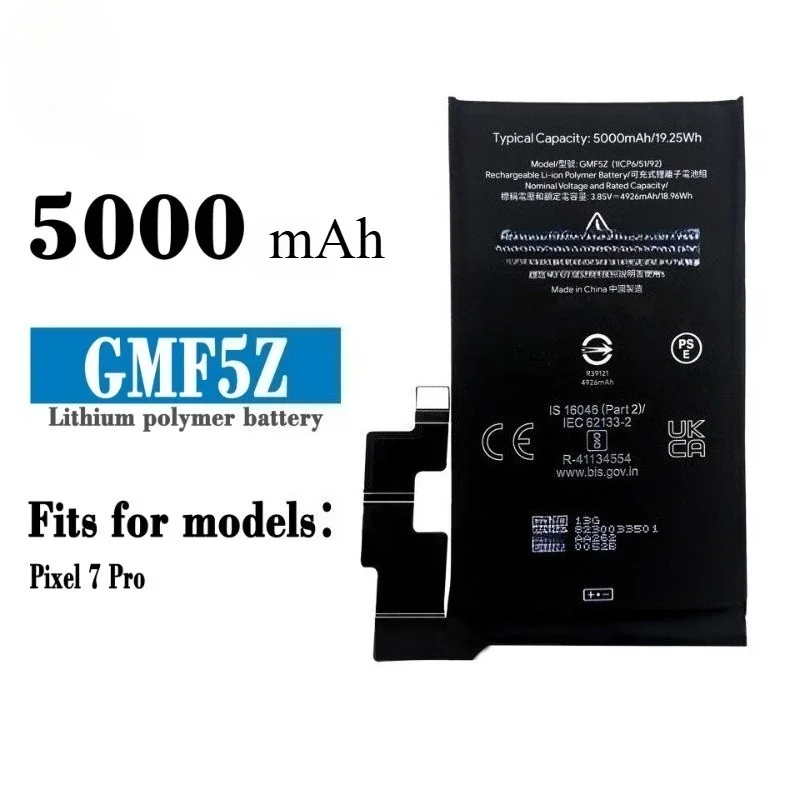 New 5000mAh GMF5Z Mobile Phone Battery for  Google  Pixel 7 Pro Phone Replacement Battery for HTC Pixel 7 Pro Batteries Bateria