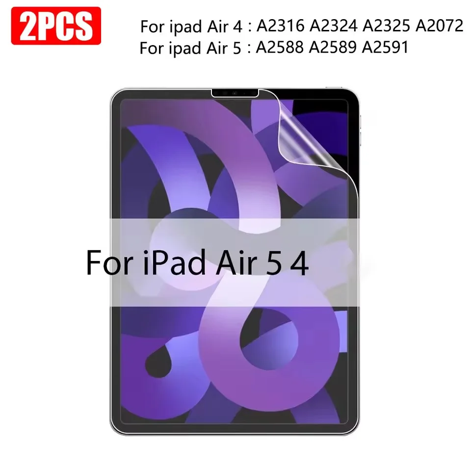 2 Stück iPad Displayschutzfolien mit Papiergefühl für iPad Pro 11 10./11. Generation, iPad 7/8/9. Generation, Air 6 4 5 10.9 13 12.9 M2 M3 M4 Mini6 7 Folie