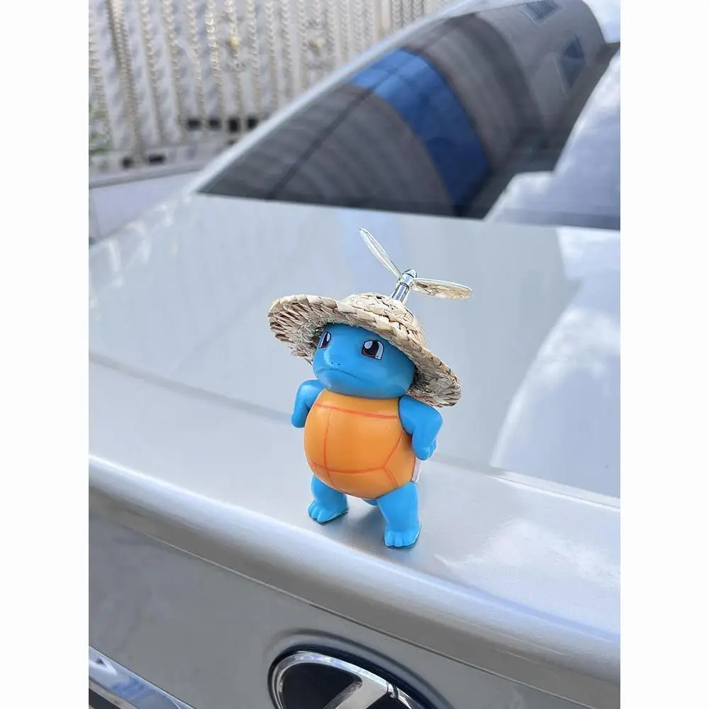 Car-mounted standing proud Squirtle creative car decoration, car roof Squirtle, car rear doll, exterior view 3