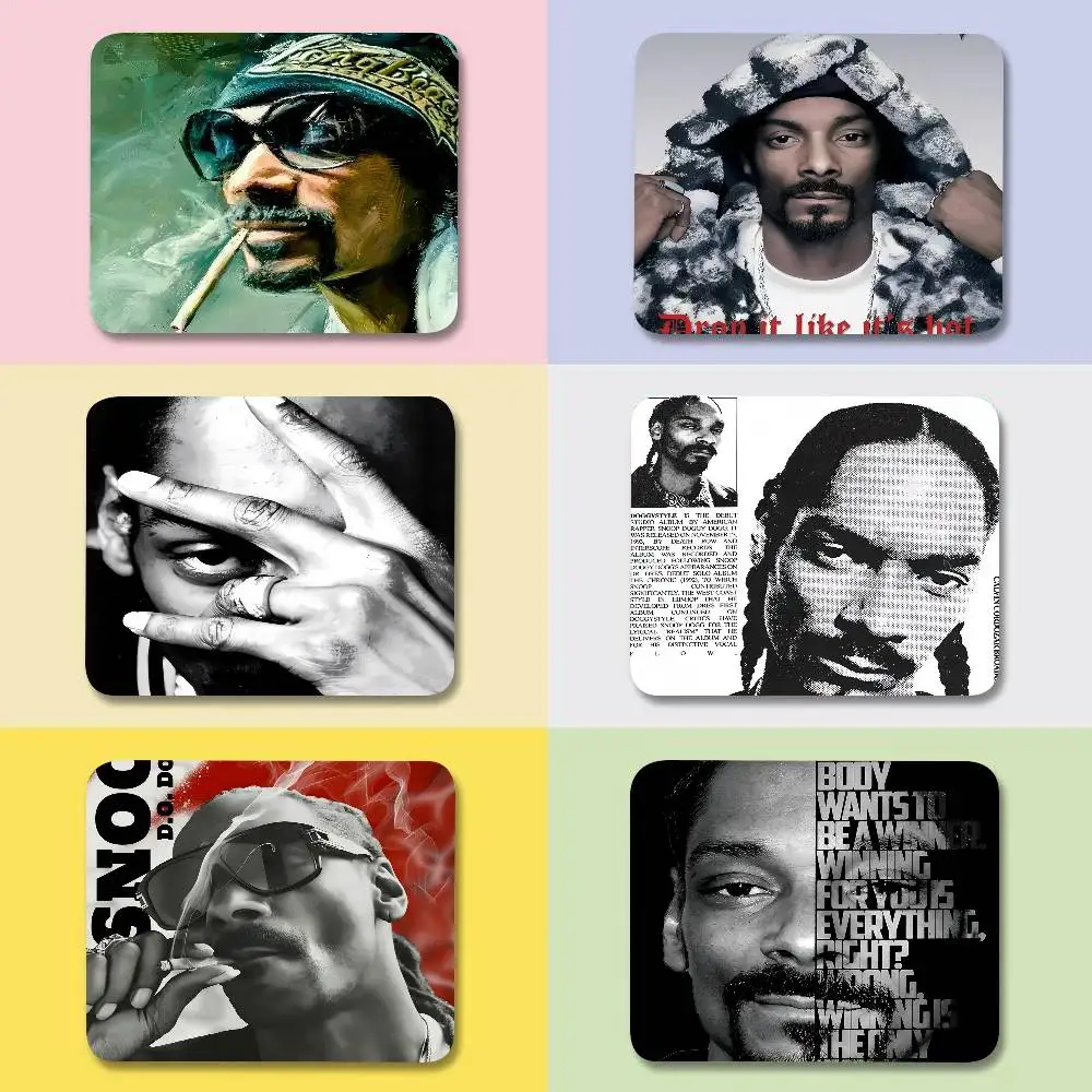 

Новый коврик для мыши Rappers-Snoop D-Dogg, индивидуальный игровой коврик для мыши, маленький размер, для компьютерного стола, из натурального каучука, для дома, для клавиатуры