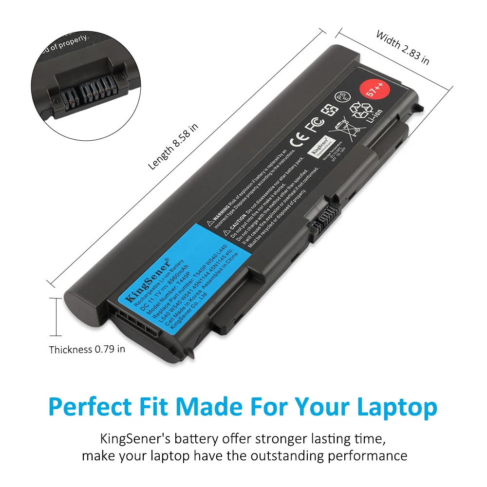 KingSener bateria do laptopa Lenovo ThinkPad T440P T540P W540 L440 L540 45N1152 45N1153 45N1149 45N1152 45N1145 45N1160 57 + 57 + + — zdjęcie produktu 4