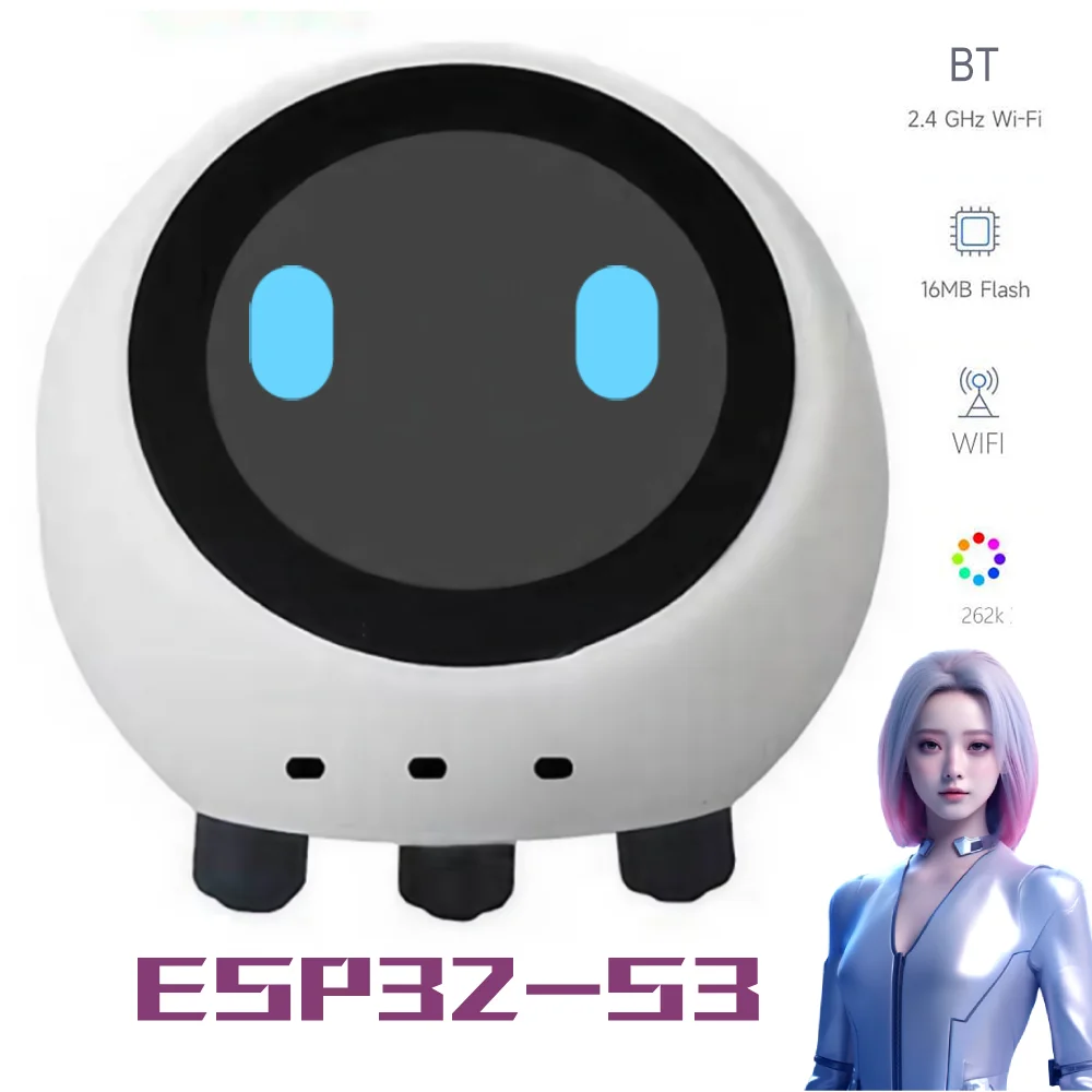 

DeepSeek AI Voice Chat Robot ESP32-S3 WiFi Desktop Assistant 1.28inch Touch Screen Supports DIY Programming Animation & Photo