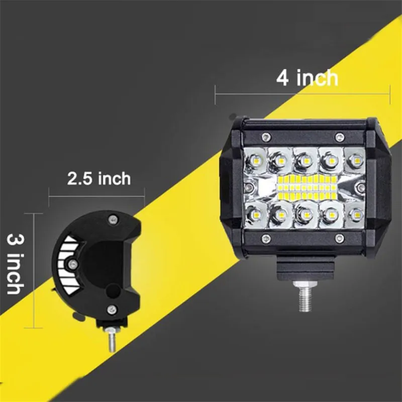 4 بوصة 2 قطعة LED جراب أضواء بقعة الفيضانات كومبو LED الضباب القيادة 4x4 قبالة أضواء الطريق أضواء العمل ل جيب شاحنة قارب ATV UTV