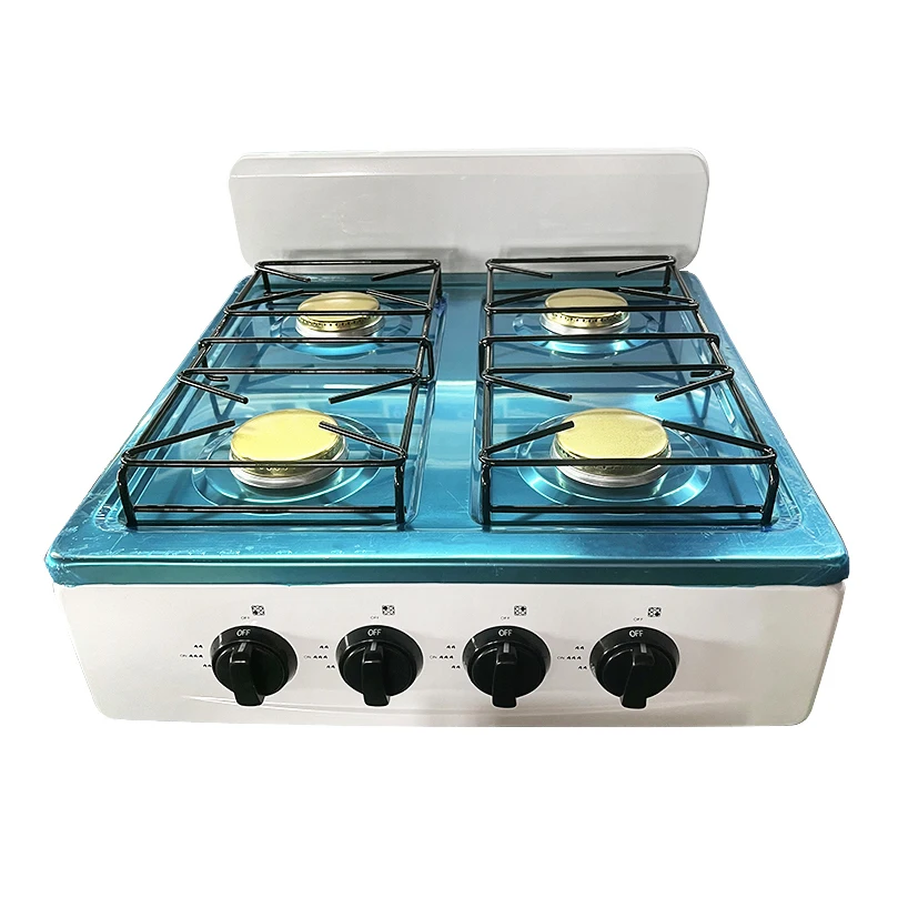 أسود أو أبيض بالجملة في الهواء الطلق أربعة شعلة طباخ الغاز Gazinire 4 Feux a Gaz