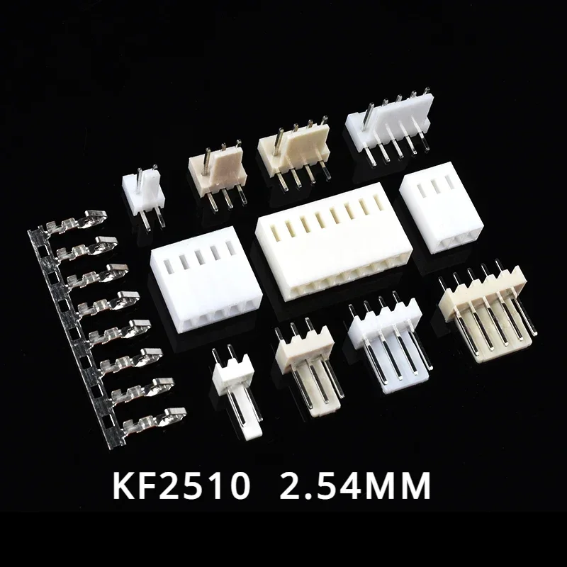 

KF2510 Connector Terminal Male Pin Straight/Right Angle Needle Female Housing 2P 3P 4P 5P 6P 7P 8P 9P 10Pin 2.54mm Pitch Header