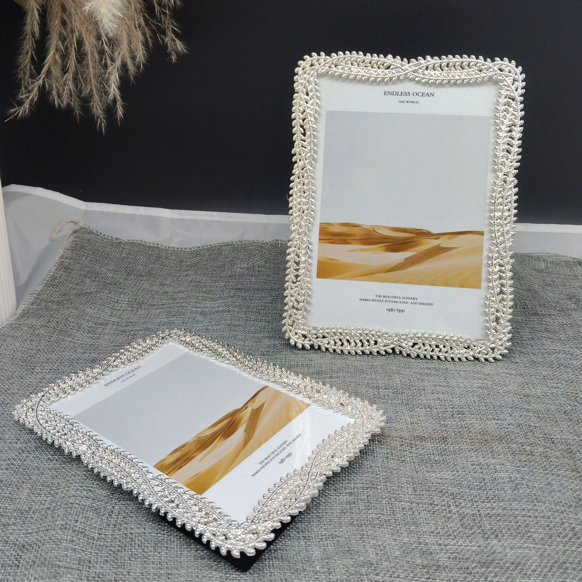 Bingkai Foto Logam Perak 6/7 i - Bamboo Photo Frame ulasan dan harga
