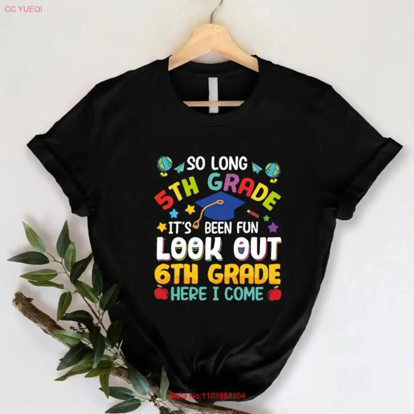 Camiseta de despedida de 5.º grado: ¡Ha sido divertido! ¡Atención, 6.º grado! Último día de clases. Próxima parada: Graduación de secundaria. Estilo vintage lavado streetwear.