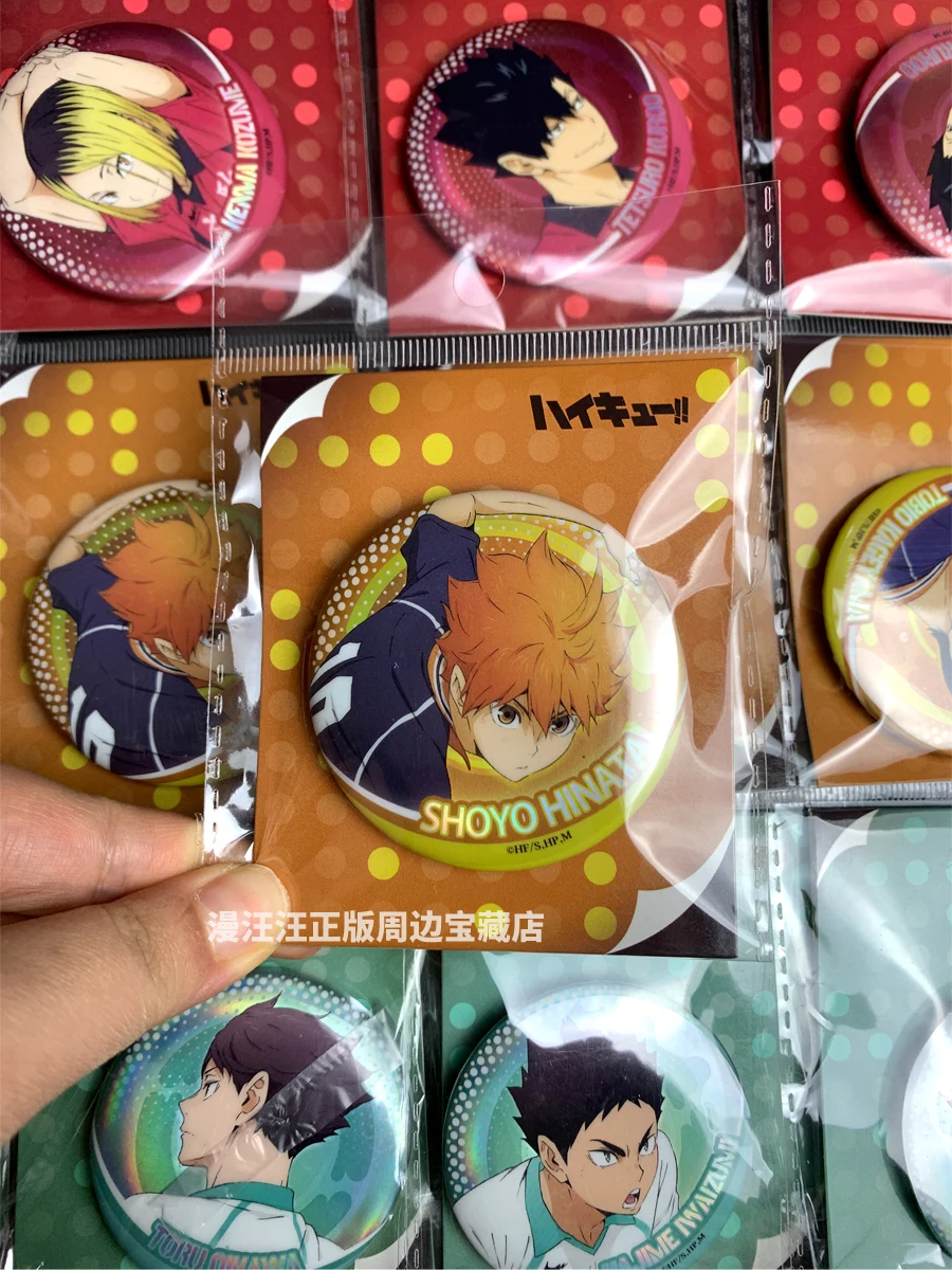 

Game Haikyuu!! Hinata Shoyo Oikawa Tooru Cosplay fleck cartoon badge ambitus squelch Gift