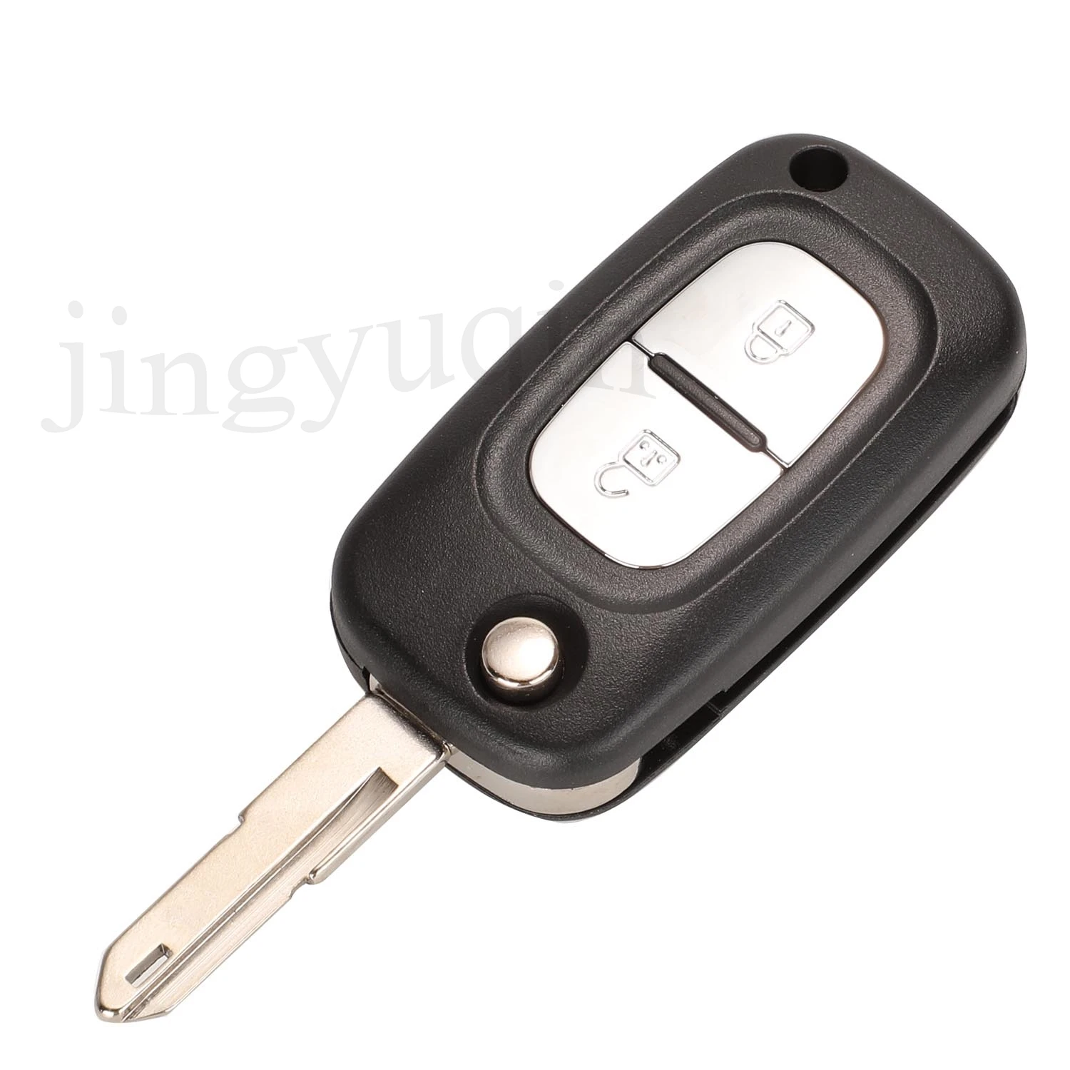 jingyuqin Upgrade Folding Remote Car Key For Renault Vivaro Traffic Master Kangoo Clio Dacia 2Buttons 433MHZ ID46 PCF7946 Chip