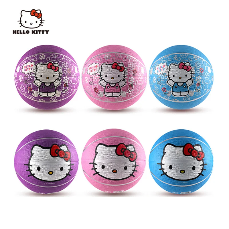 Kawaii Sanrio Hello Kitty Cartoon The New Child Entertainment Train Dedicated Basketball High Elasticity Durable Festival Gift