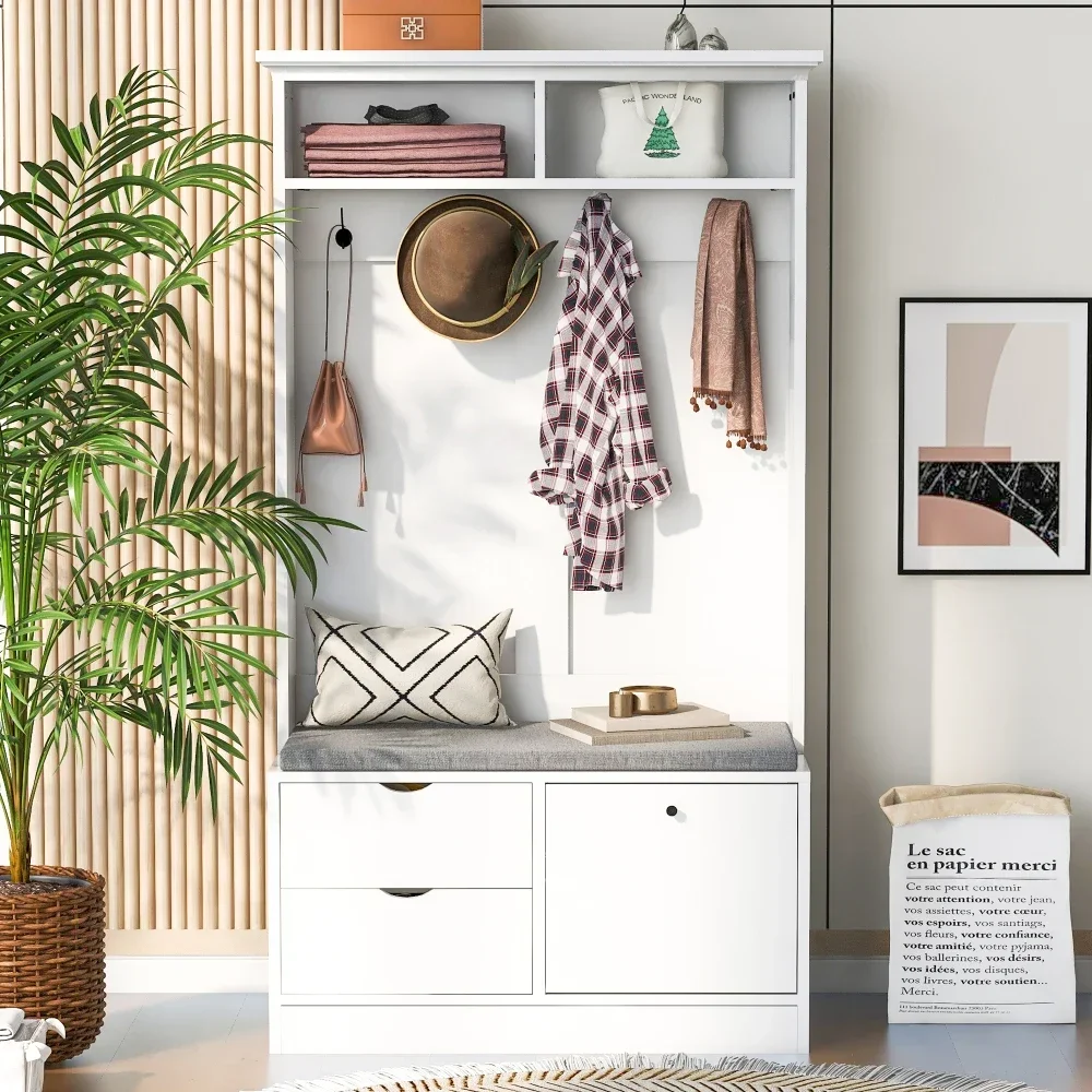 Nuevo y Exclusivo Mueble para el Hogar, Estante Dorado para Recibidor, Diseño Decorativo, Organizador para Sala de Estar, Perchero Industrial para Ropa
