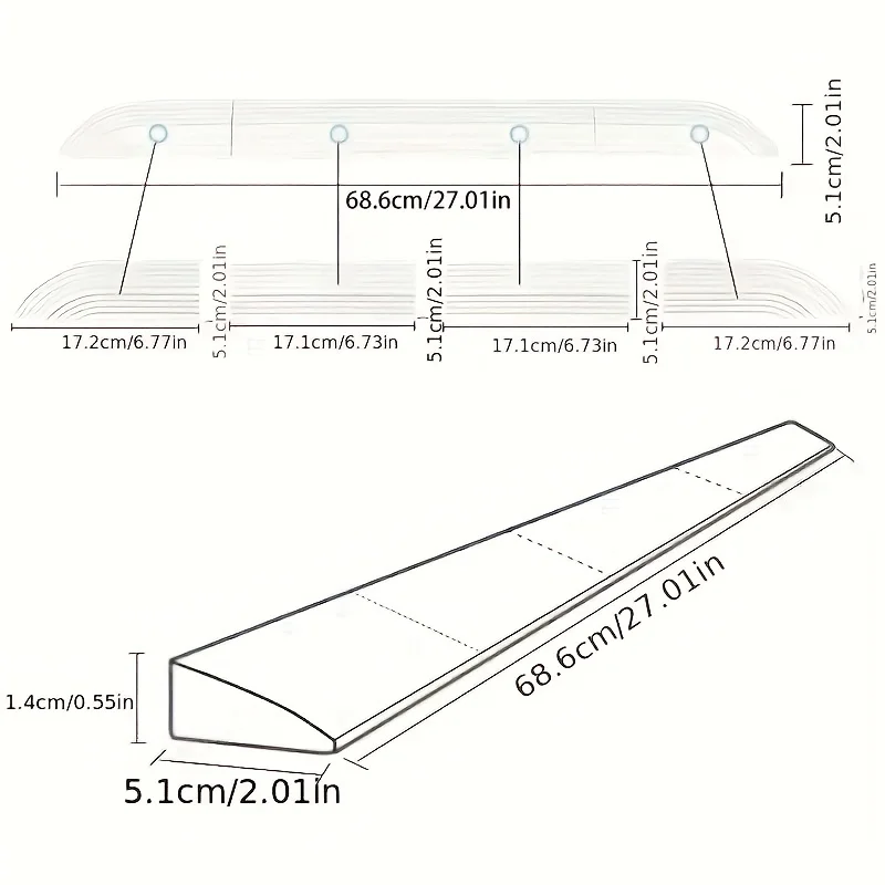 Adaptation Threshold Anti-Collision Strip Step Ramp Climbing Mat Vacuum Cleaner Robot Parts