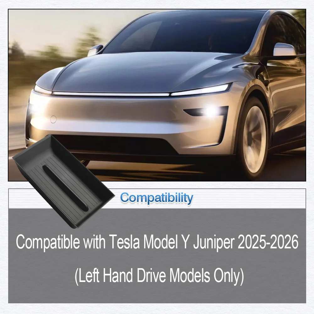 

For Tesla Model Y Juniper 2025-2026 Center Console Front Storage Box Center Console Organizer Interior Bins Tray Accessories