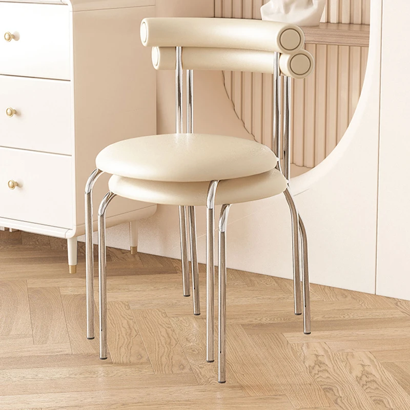 Cream Style Dining Chair Modern Minimalist Home Soft Back Stool Hotel Restaurant and Homestay Dedicated Dining Table Chair