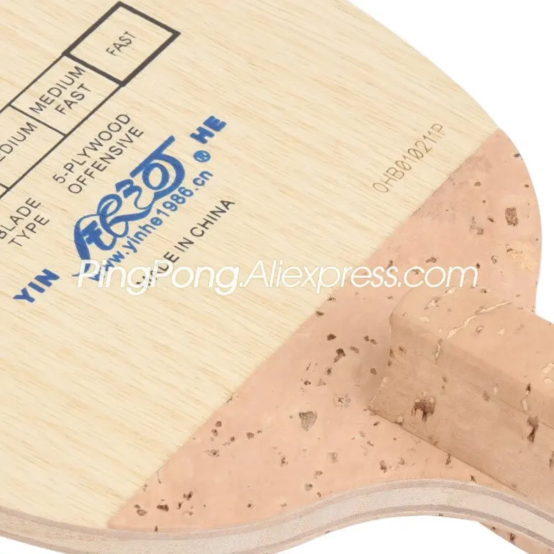 Original YINHE 985 Tischtennisschläger, 5-lagig, Holz, schneller Angriff, japanischer Penhold-Schläger, Schlaufe, Offensive Ping-Pong-Schläger, Paddel – Detail 4