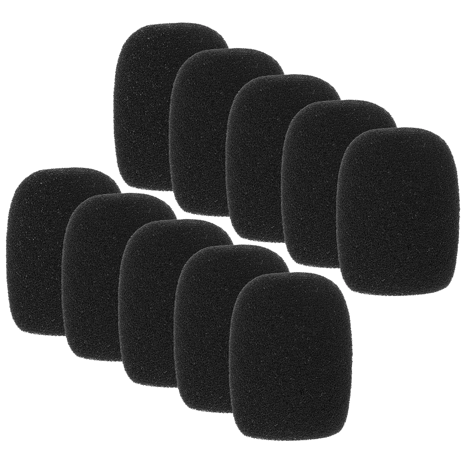 

10pcs Microphone Windscreen 40x30x15mm Mini Covers Noise Reduction Clear Sound Lapel Headset Accessories Sponge Protector