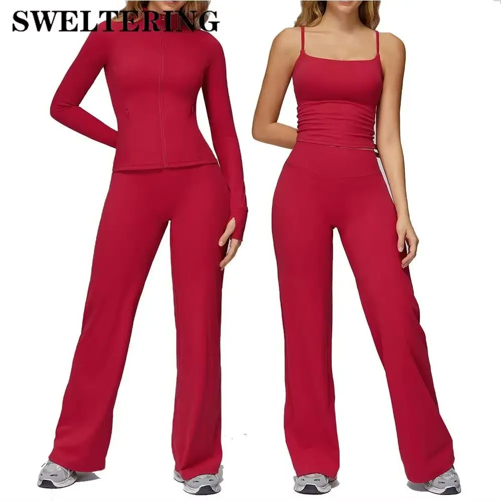 

2PCS Fitness Suit Yoga Suit Gym Workout Set Women Tracksuit Sports Set Gym Clothes Female Long Sleeve Sports Bra Athletic Wear