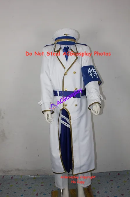 Dolls cosplay white military unifrom cosplay costume acgcosplay include cap with emblem and small bags