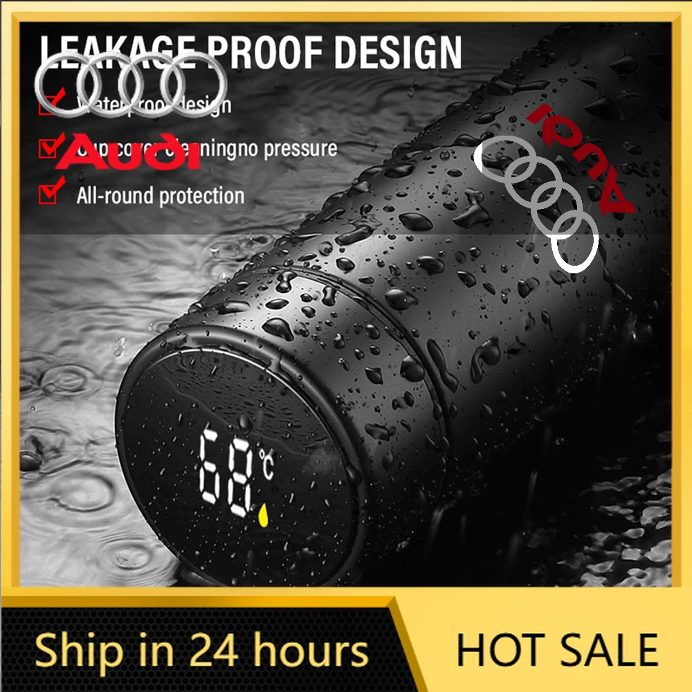 

Умная термокружка 2026 года для Audi: термос с дисплеем температуры, из нержавеющей стали 304, вакуумная изоляция, для Audi SLi