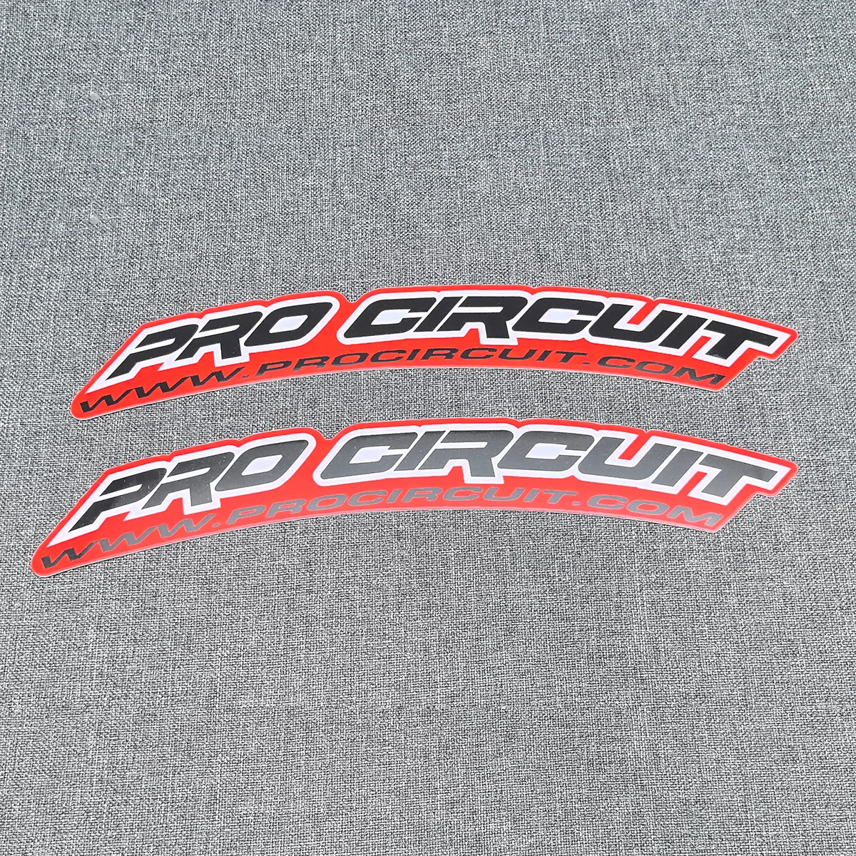 2 Stück schwarze PRO CIRCUIT gebogene Kotflügelaufkleber Motocross Graphics MX Aufkleber YZF CRF RMZ KXF SX SXF 125/250/350/450 Motorrad Aufkleber – Detail 3