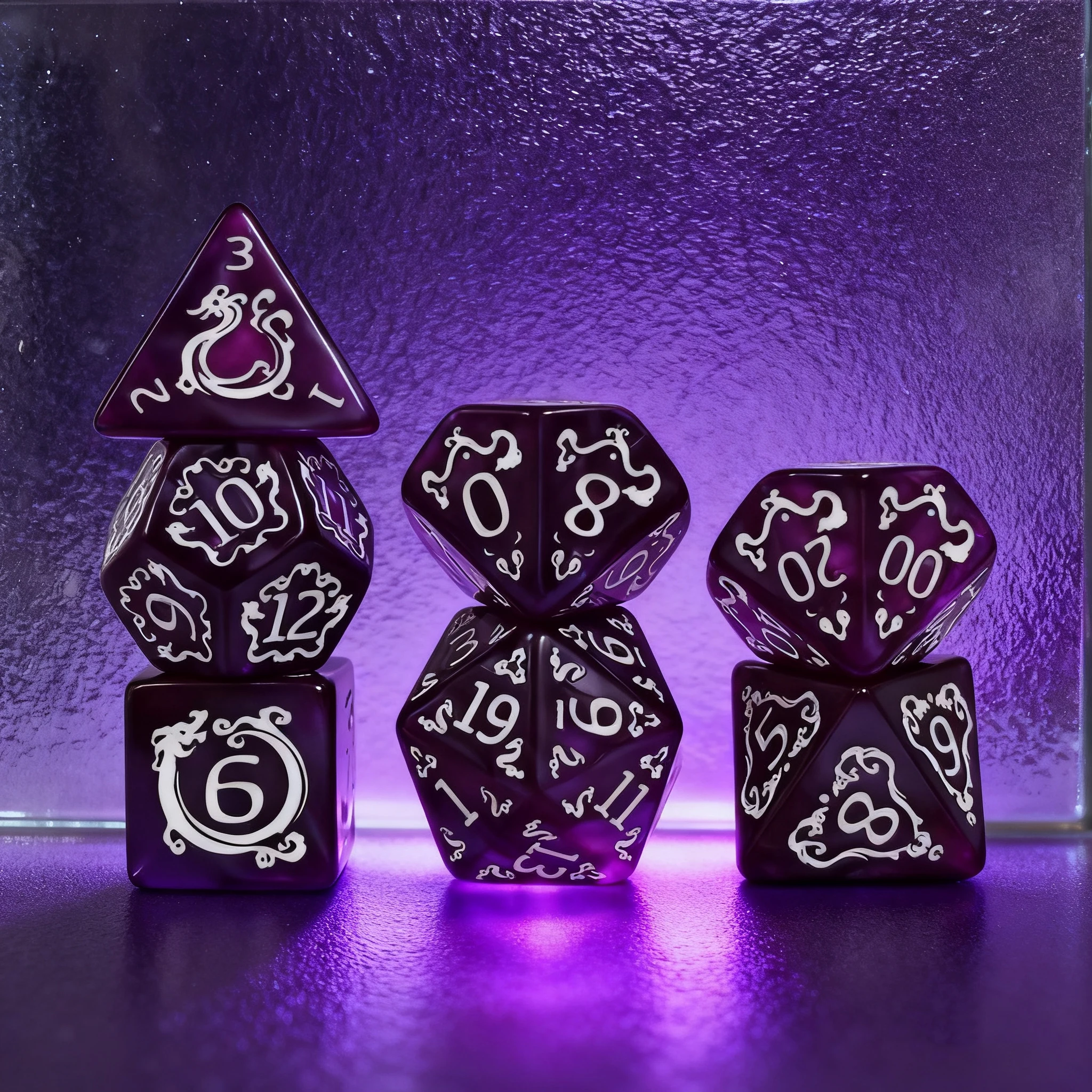 Polyhedral Dice - Digital Dice RPG Tabletop Game Accessories - 4/6/8/10/12/20-sided Dice Games - Halloween Ghost Festival Patter