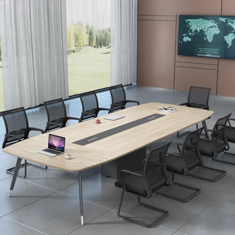 

The combination of tables and chairs in the conference room is simple, modern and large-scale negotiation.