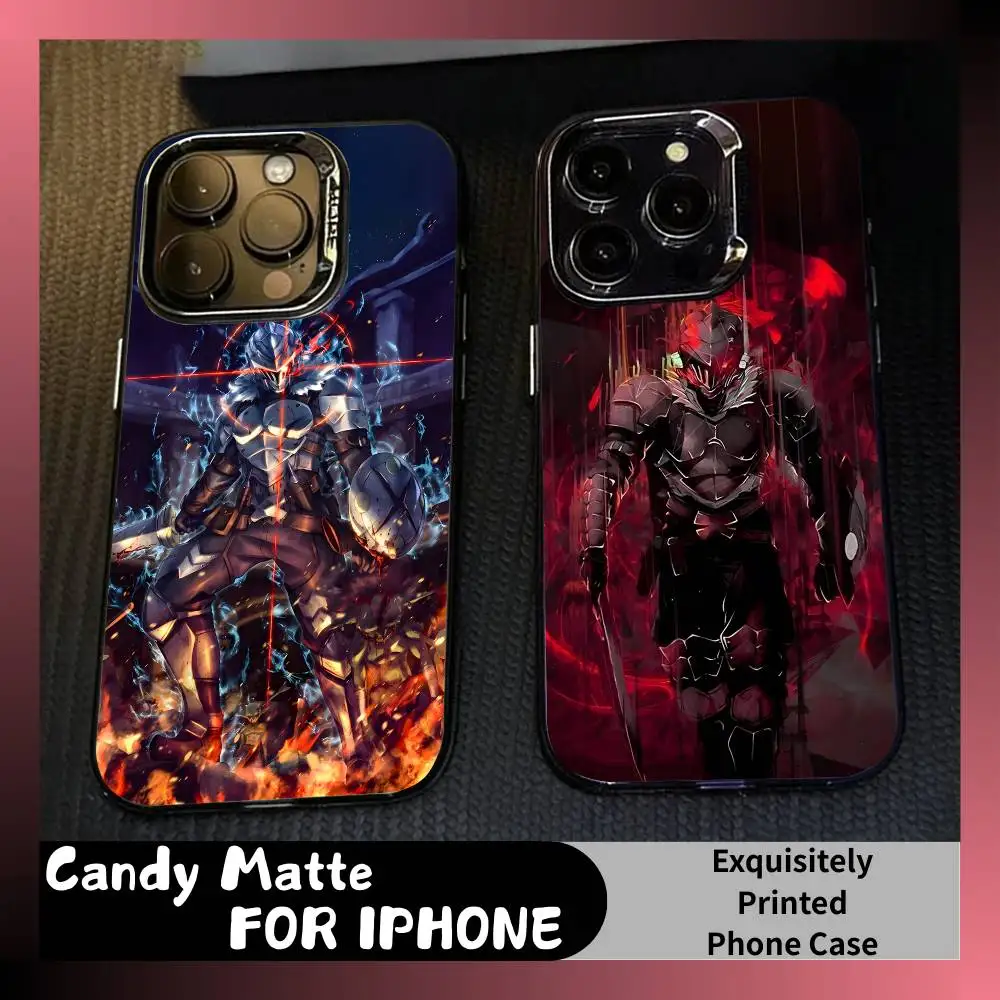 G-Goblin Anime GS S-Slayer Phone Case For iPhone 16 17 15 14 12 13 Pro Max Black Candy Matte Shockproof Cover