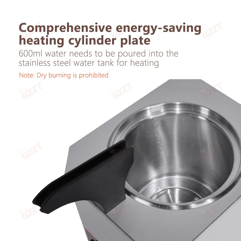 GZZT Commercial Sauce Warmer 1/2/3 Cylinder 30~85°C Sauce Insulation Machine for Chocolate/Cheese Dispenser Sauce Pump 110V/220V view 6
