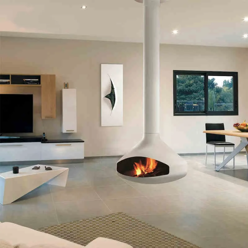 Hanging Fireplace Real Fire Home Firewood Villa Hanging Heater Electronic Alcohol Fireplace 3d Atomizing Fireplace image 2