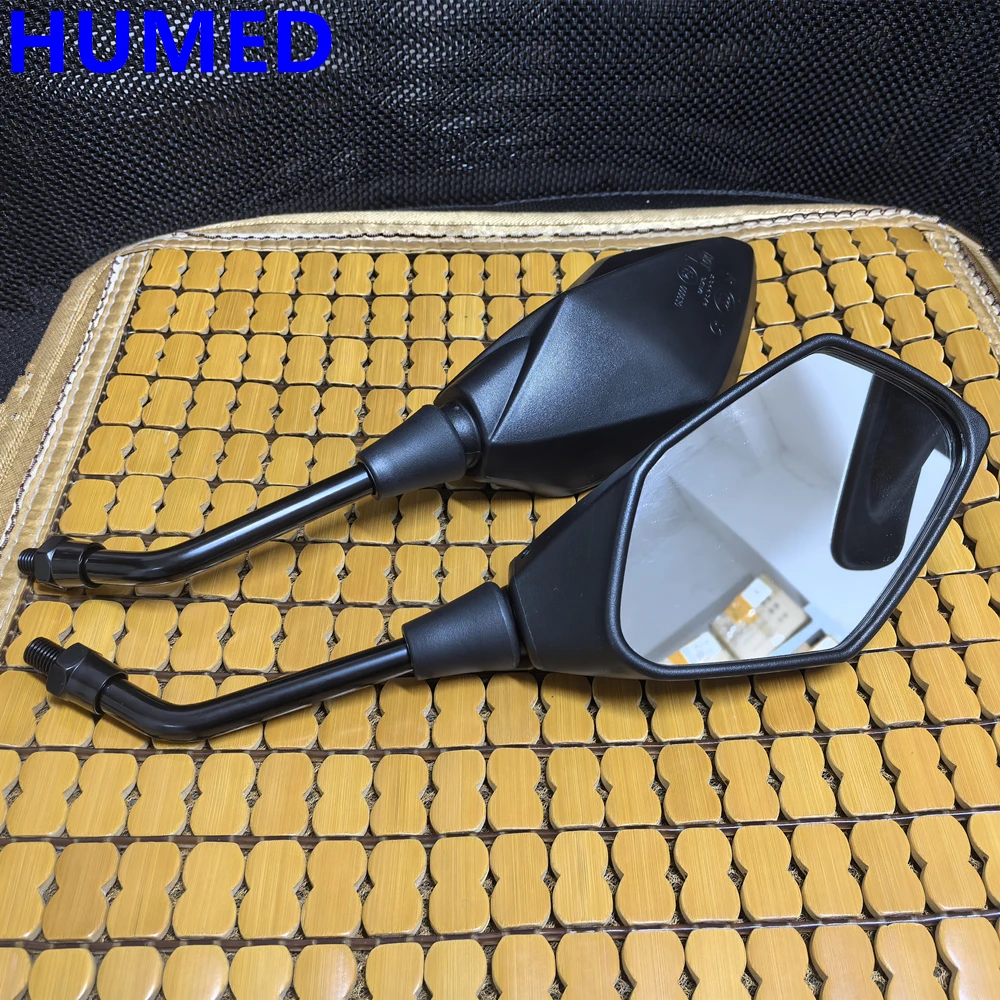 2 uds Universal 10mm en el sentido de las agujas del reloj espejo de motocicleta Scooter E-Bike espejos retrovisores electromóvil espejo convexo lateral trasero