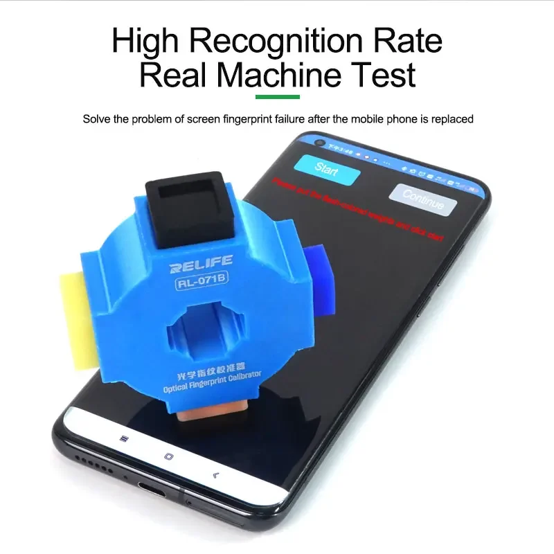 RELIFE RL-071B calibratore di impronte digitali Android per XIAOMI HUAWEI VIVO Phone strumento di calibrazione di impronte digitali ottiche