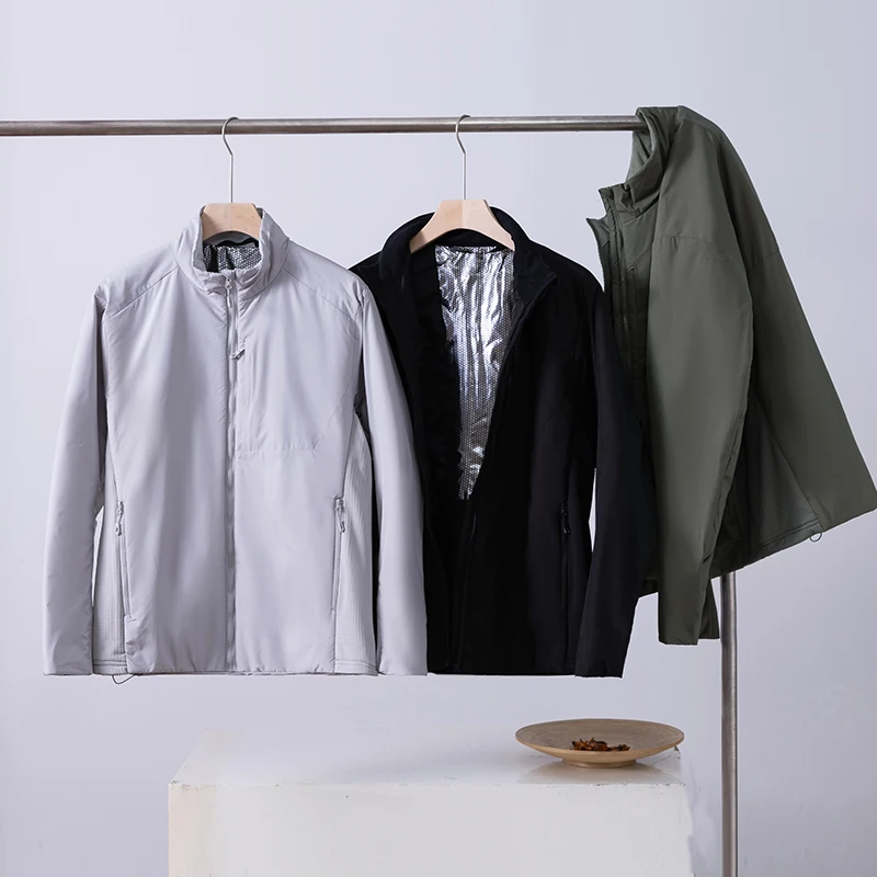 

Unisex Outdoor Fall/Winter Thermal Cotton-Padded Clothes, Solid Color Windproof Couple Camping, Hiking Padded Jacket