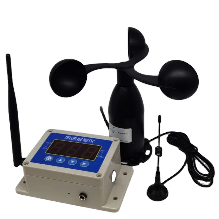 2026 High decibel Wireless LoRa Monitoring Wind Speed Alarm Sensor IoT Anemometer For Construction